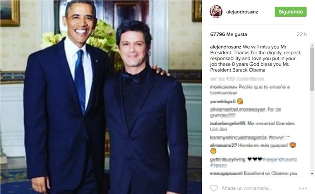 Los famosos se despiden con tristeza de Obama