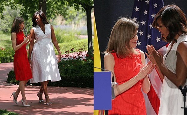 La reina Letizia y Michelle Obama, juntas de nuevo 