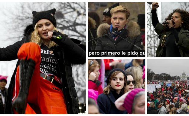 Madonna lidera la Women's March contra Trump en Washington DC