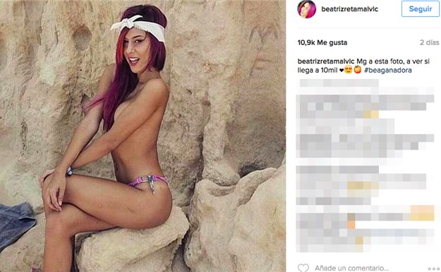 Polémica en redes: una foto en topless de Bea de GH17 promociona a la concursante