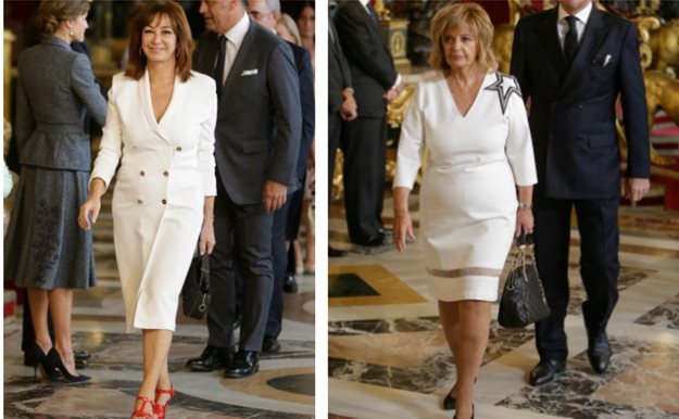 Ana Rosa Quintana y María Teresa Campos, espectaculares de blanco en la recepción de los reyes