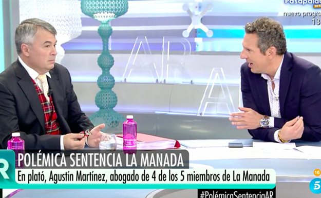Palpable mal rollo entre Joaquín Prat y el abogado de la Manada, Agustín Martínez
