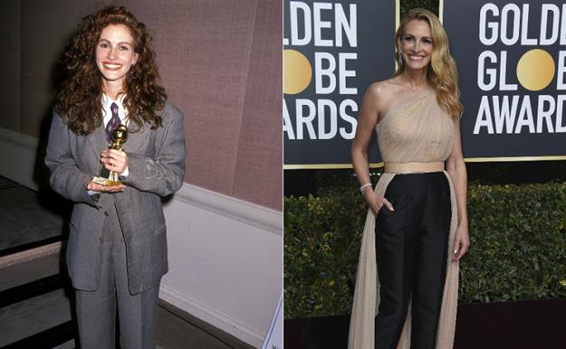 Julia Roberts vuelve a lucir pantalones en los Globos de Oro casi 30 años después