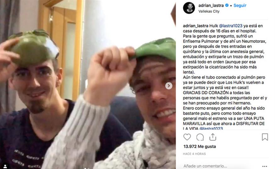 Adrián Lastra explica la enfermedad de su hermano y da una buena noticia