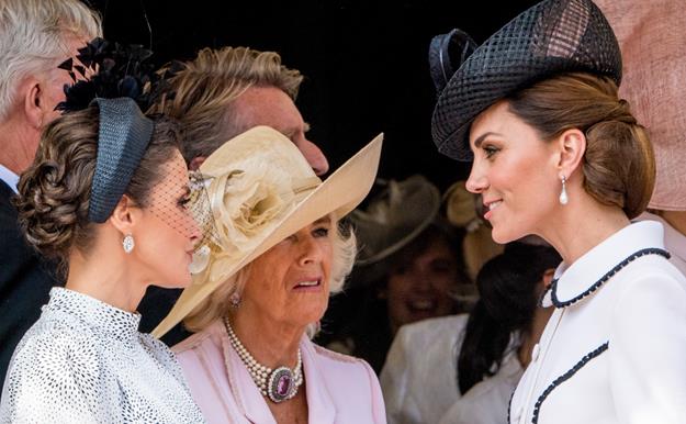 La reina Letizia, testigo del feo desplante de Kate Middleton a Camilla Parker 