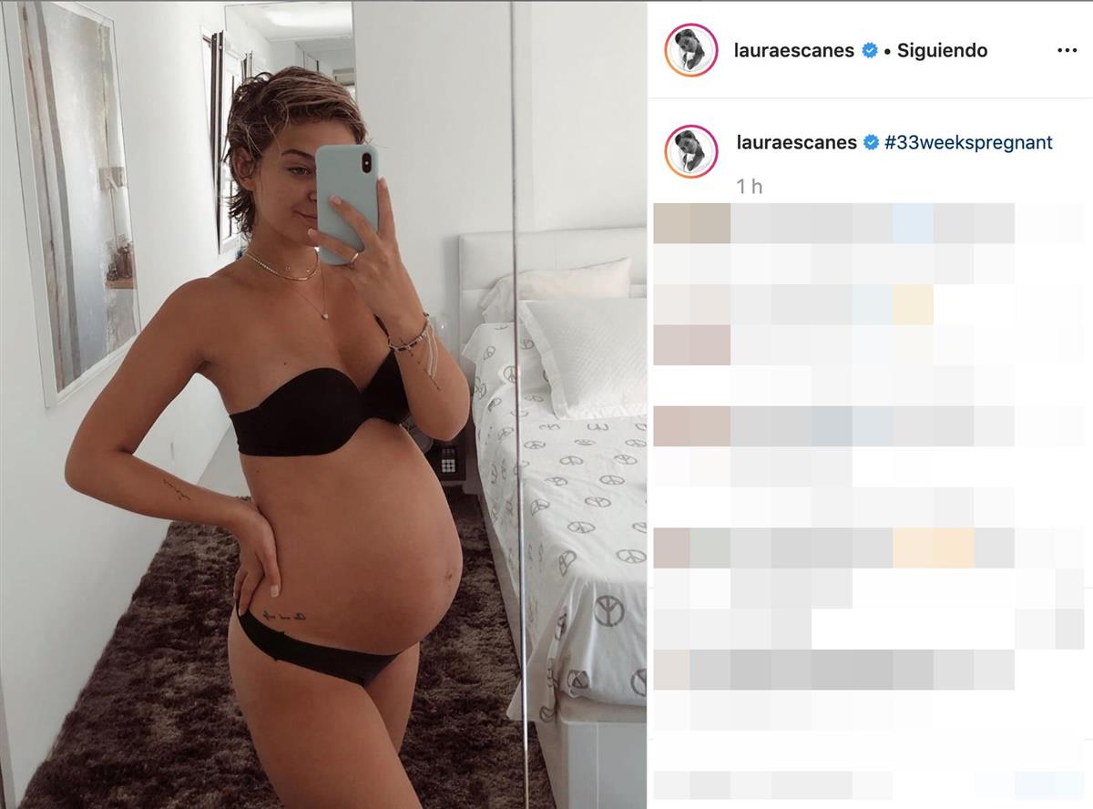 Laura Escanes embarazada de 7 meses