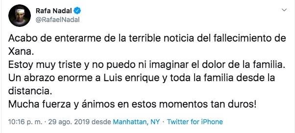 Luis Enrique condolencia