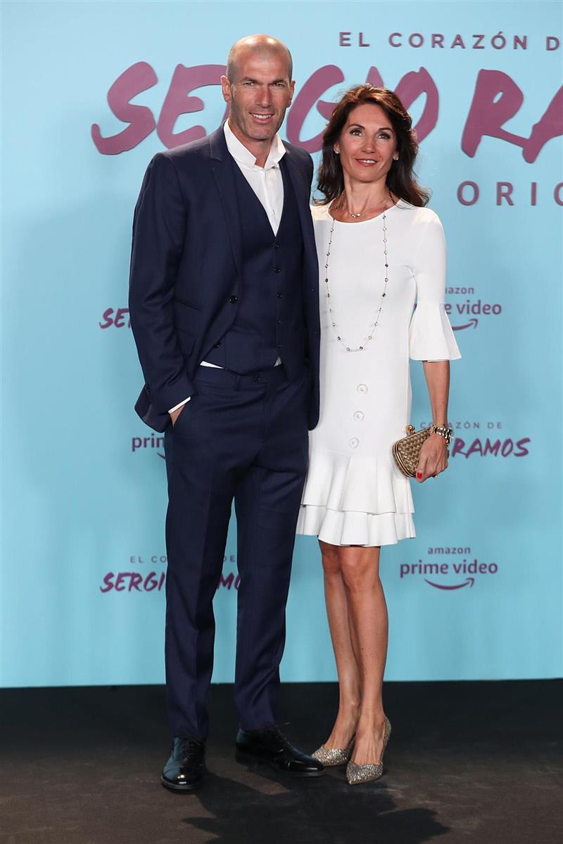 Zidane y su esposa