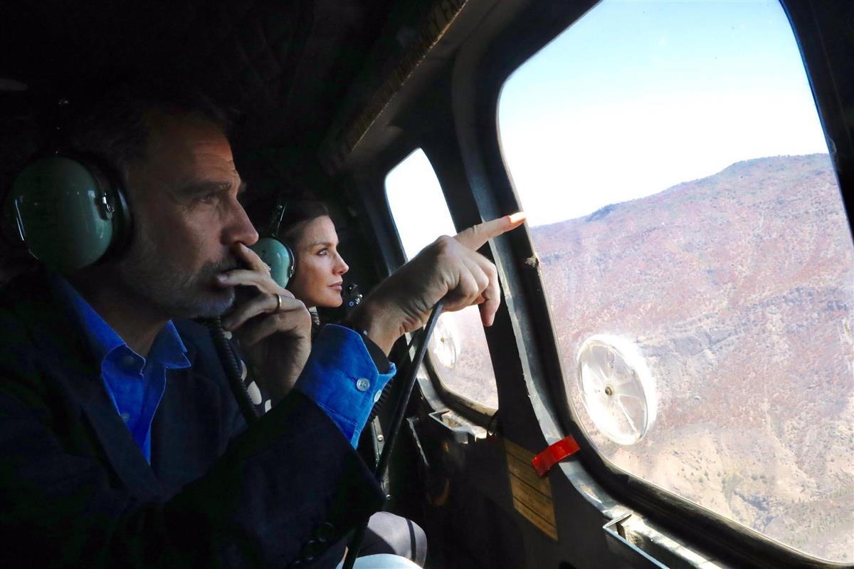 Felipe y Letizia en Gran Canaria helicoptero
