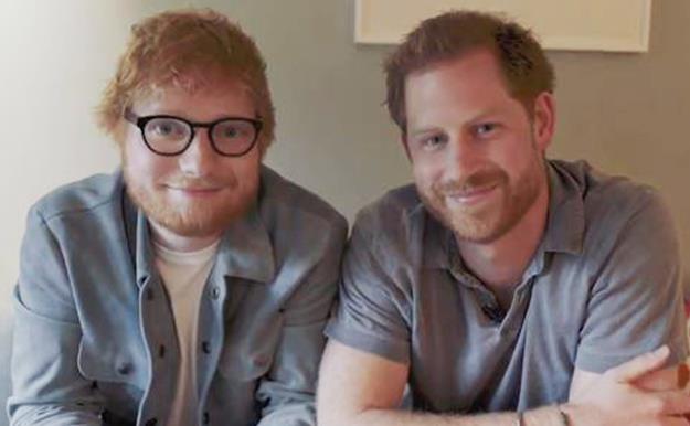 El príncipe Harry y Ed Sheeran, dos pelirrojos unidos por una buena causa