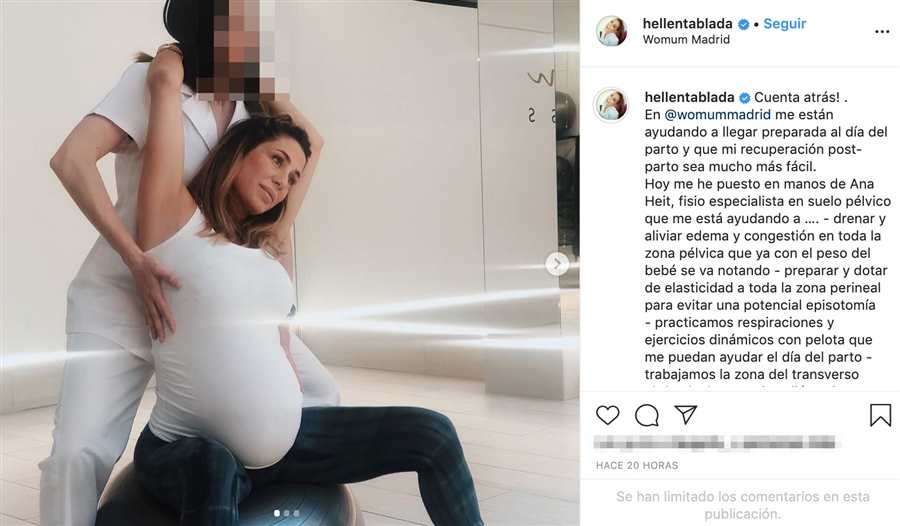 Elena Tablada muestra cómo se prepara para el parto de su segunda hija