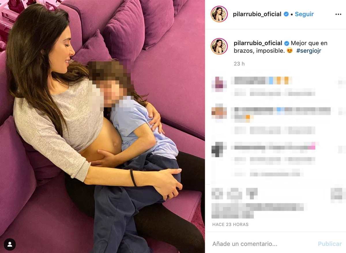 Pilar Rubio presume de embarazo con una entrañable imagen