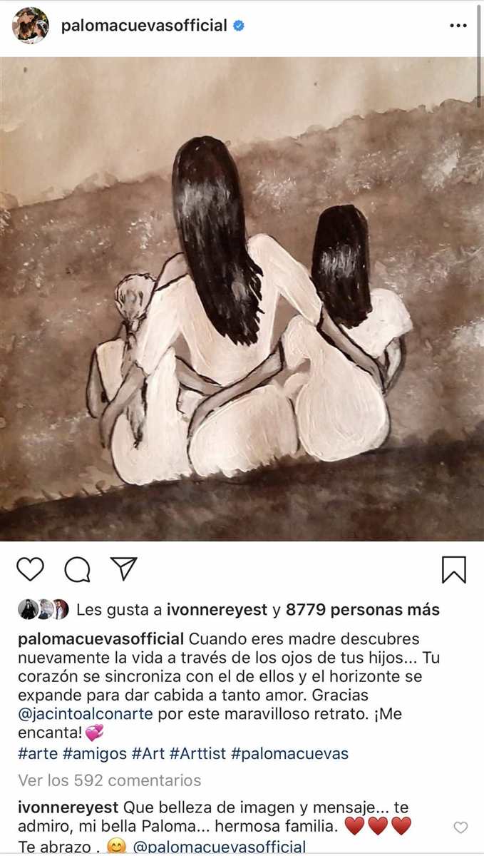 Paloma Cuevas mensaje para sus hijas en Instagram