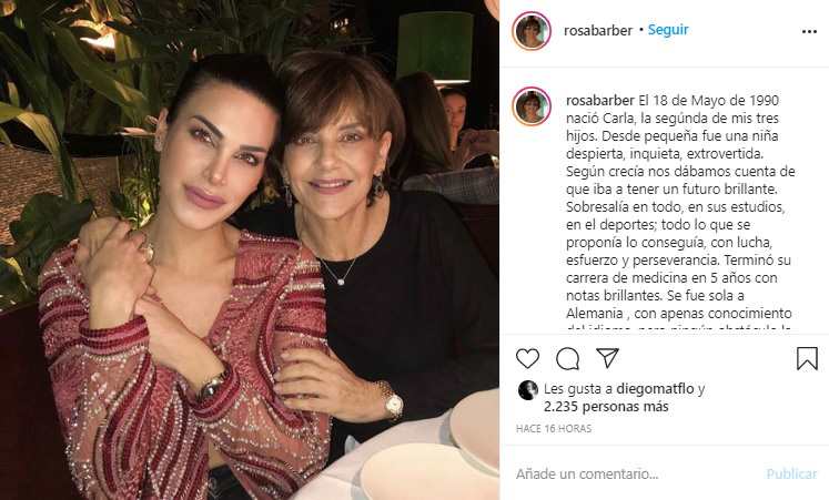 carla barber madre mensaje críticas