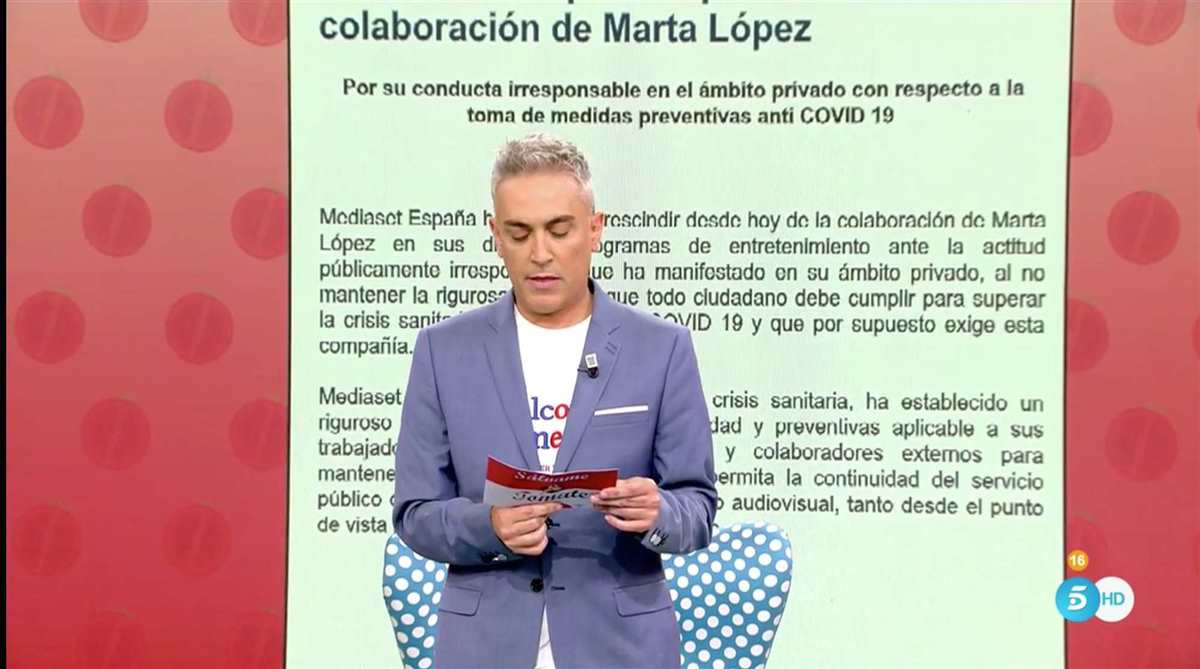 Marta López despedida