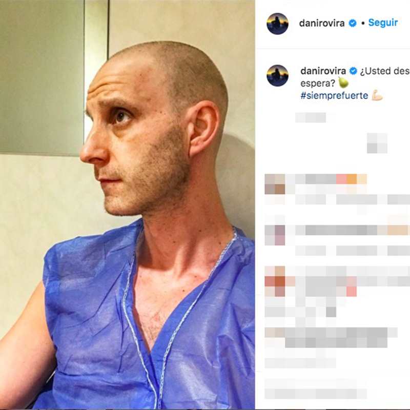 Dani Rovira no pierde el humor en su vuelta al hospital para continuar con su tratamiento contra el cáncer