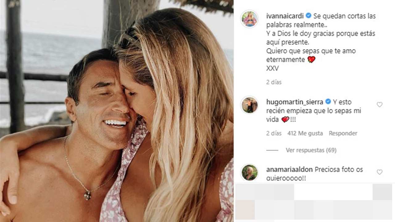 Ivana Icardi le manda un intenso mensaje de amor a Hugo Sierra durante sus vacaciones en Canarias