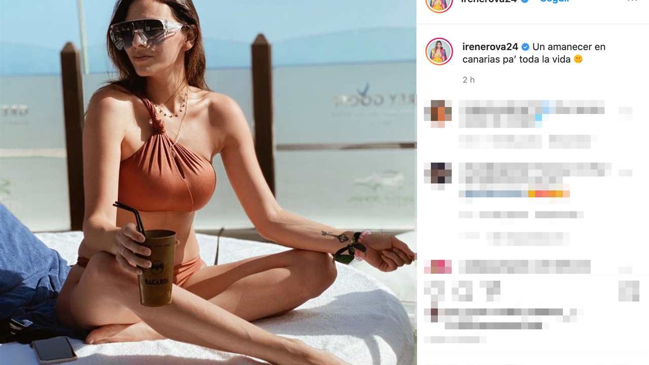 Irene Rosales, espectacular en bikini, disfruta de sus vacaciones de pareja con Kiko Rivera en Canarias
