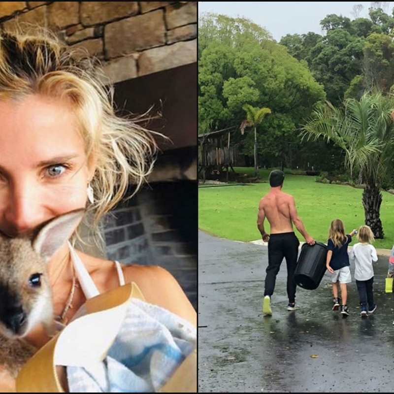 Elsa Pataky y Chris Hemsworth enseñan a sus hijos a proteger la fauna australiana
