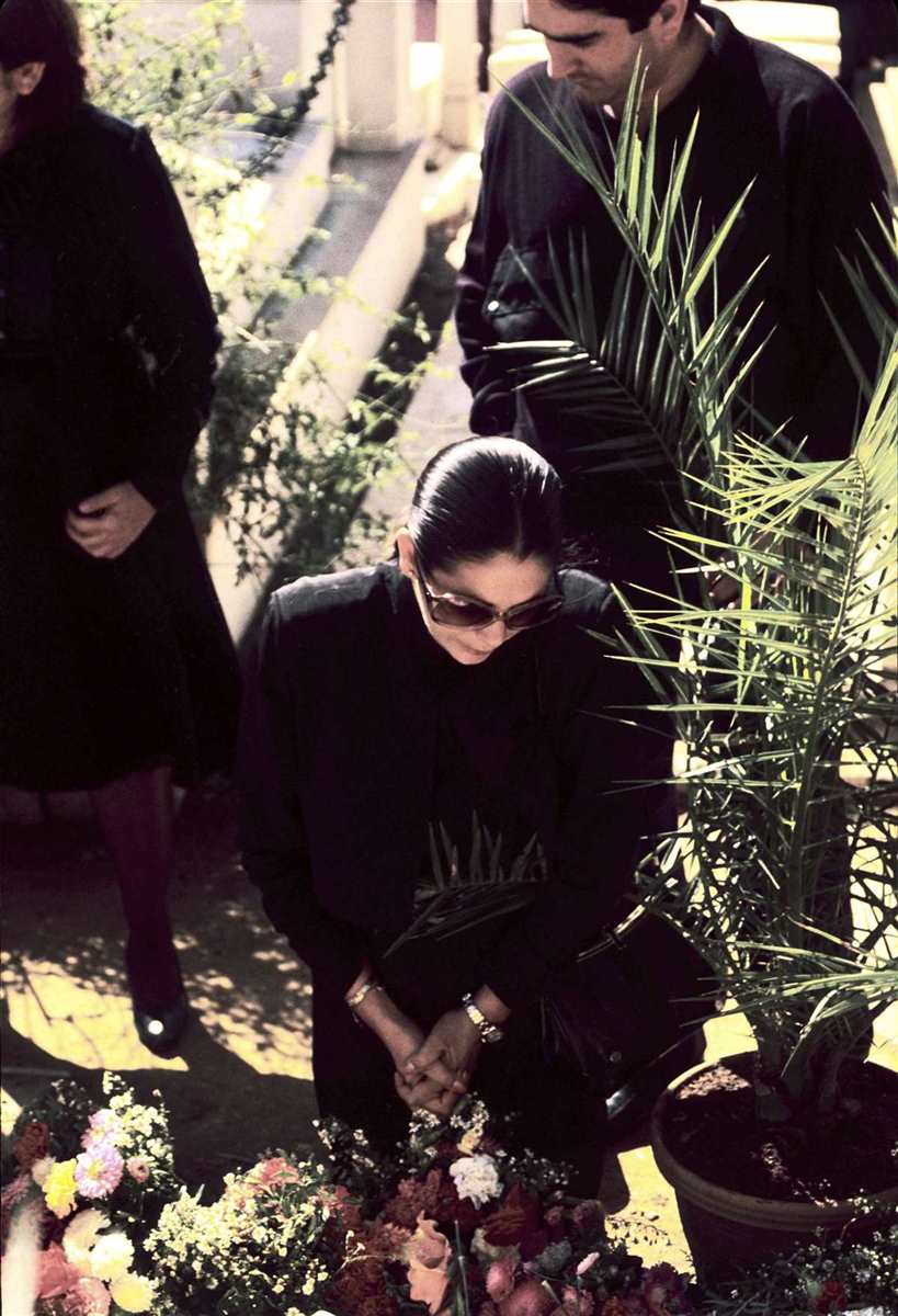 Isabel Pantoja en el entierro de Paquirri