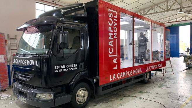 El camión transparente de 'La Campos móvil'