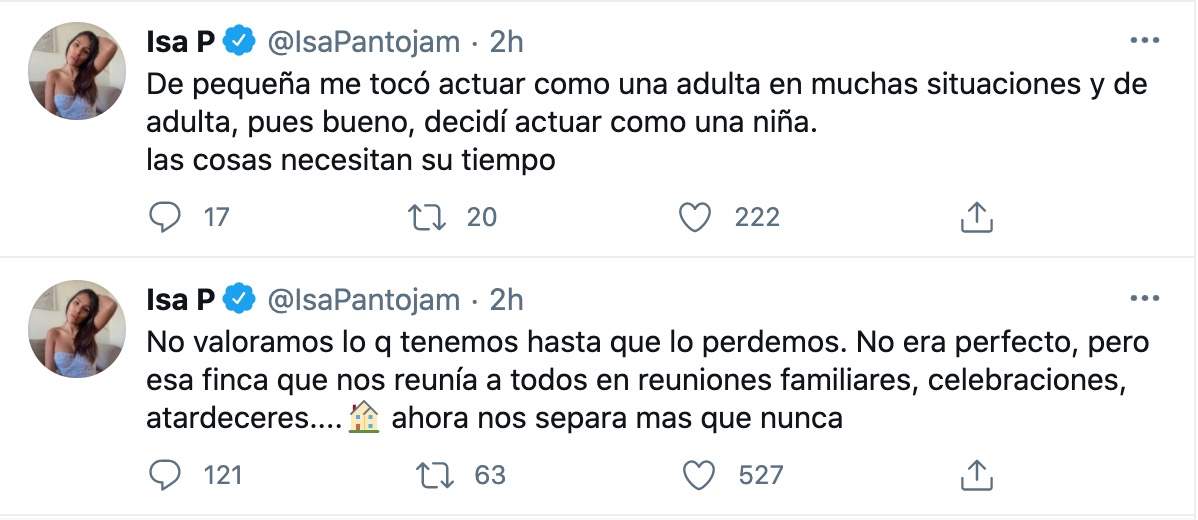 Isa Pantoja en Twitter