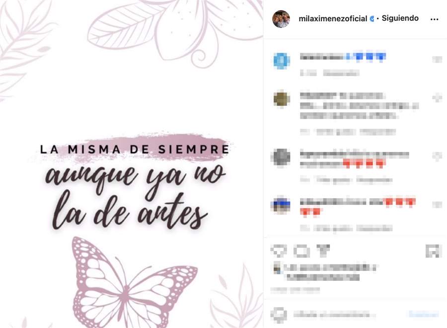 Mila Ximénez rompe su silencio en redes sociales