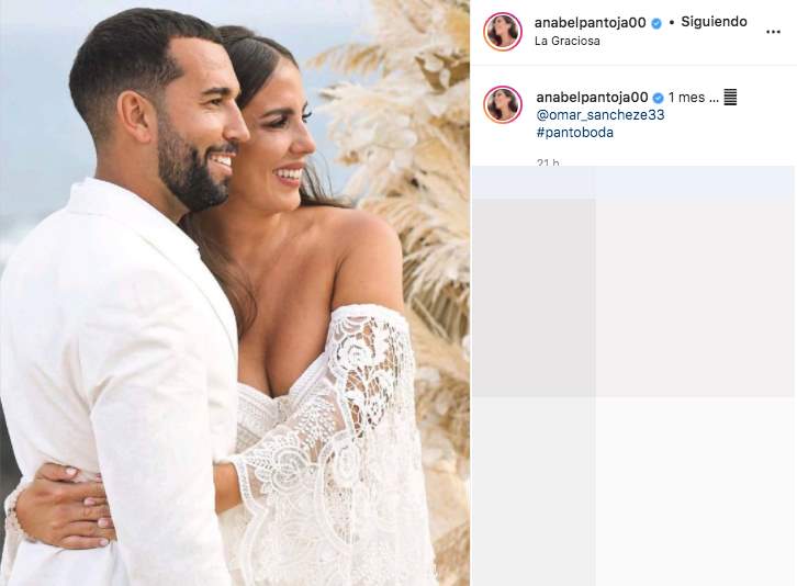 Anabel Pantoja celebra un mes de casada con Omar Sánchez