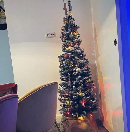 Alba Carrillo árbol de Navidad