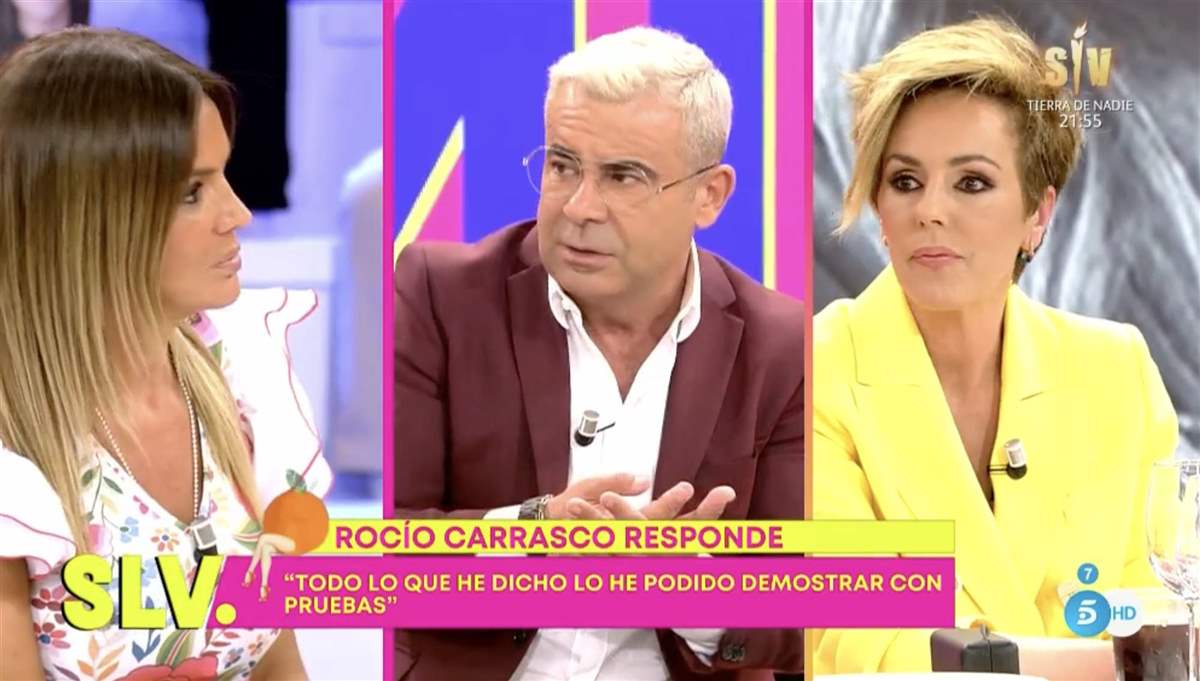 Rocío Carrasco, Jorge Javier y Marta López en 'Sálvame