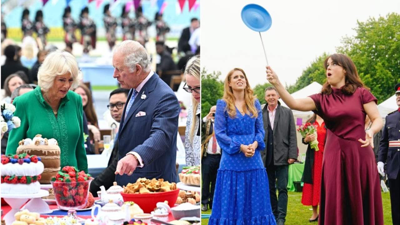 Carlos y Camilla, y las princesas Eugenia y Beatriz disfrutan del picnic popular en honor a Isabel II