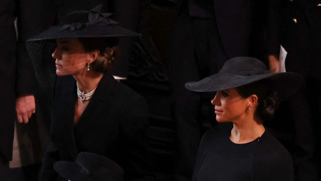 Meghan Markle y Kate Middleton olvidan sus diferencias y se unen en el solemne último adiós a Isabel II