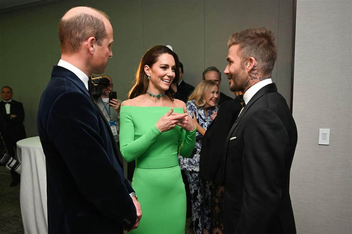 Kate y Guillermo con David Beckham