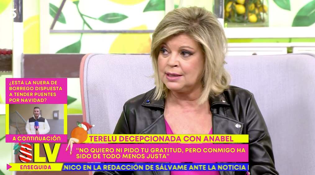 Terelu Campos manifiesta su decepción con Anabel después de haber escrito sobre ella en el blog de Lecturas