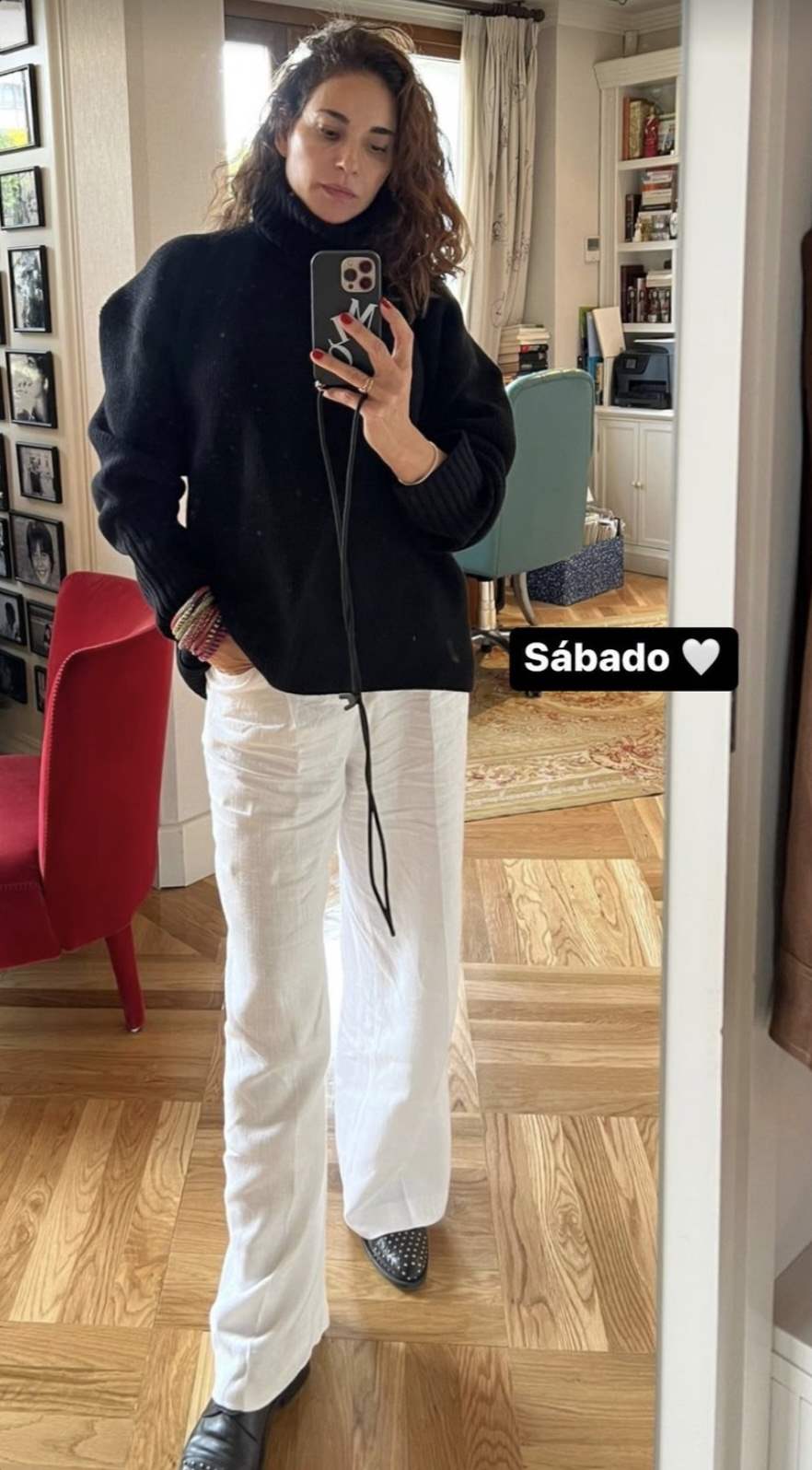 Mariló Montero con zapatos con tachuelas