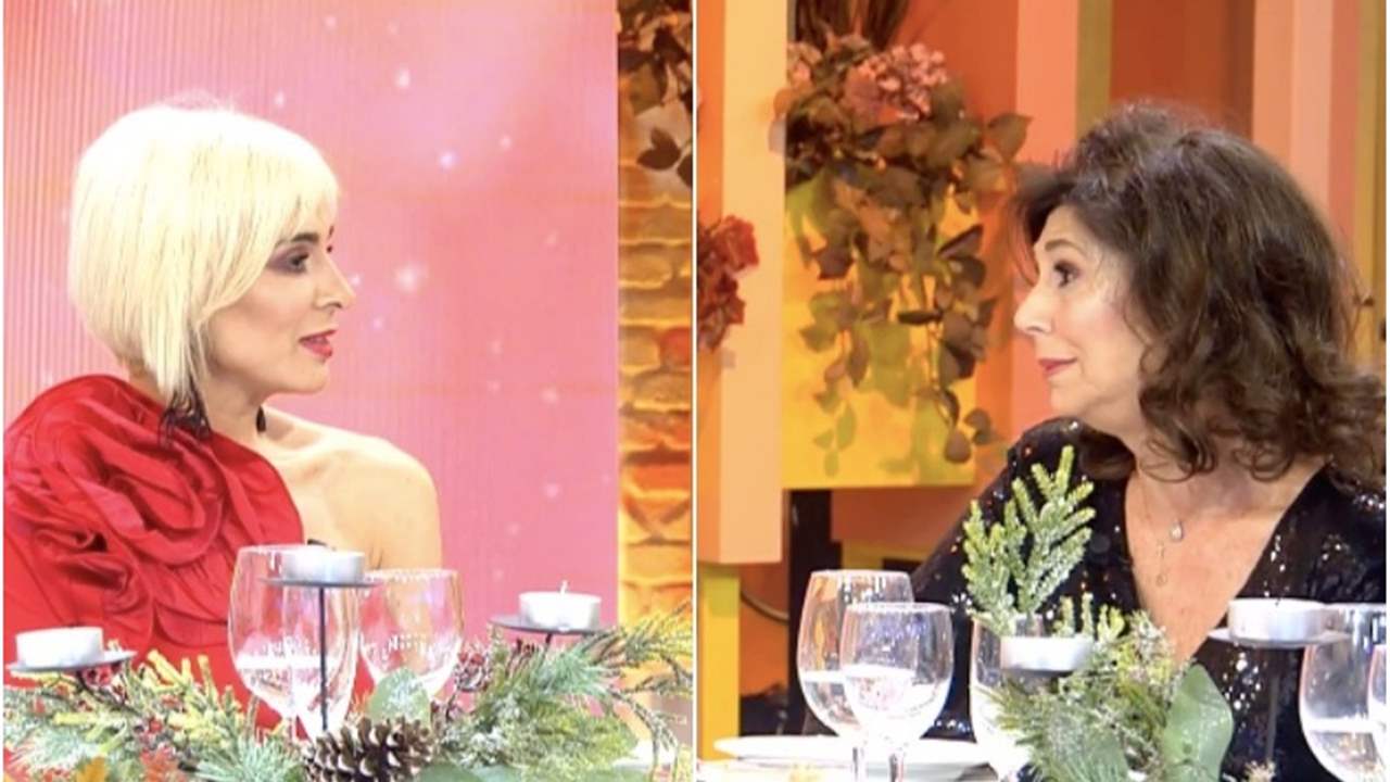 Ana María Aldón e Isabel Luna, la 'amiga' de Ortega Cano, por primera vez cara a cara