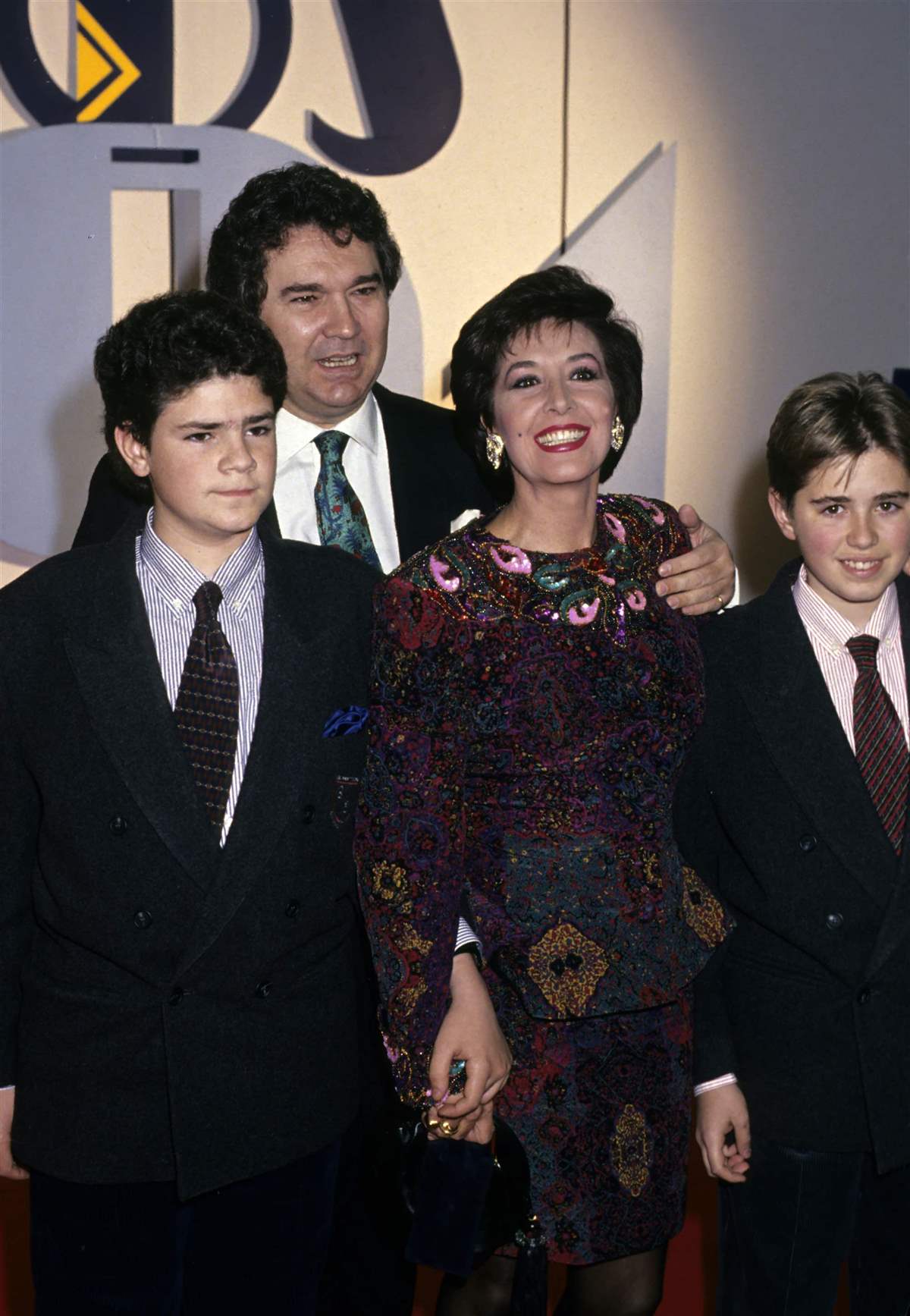 Concha Velasco con Paco Marsó y sus hijos Manuel y Paco