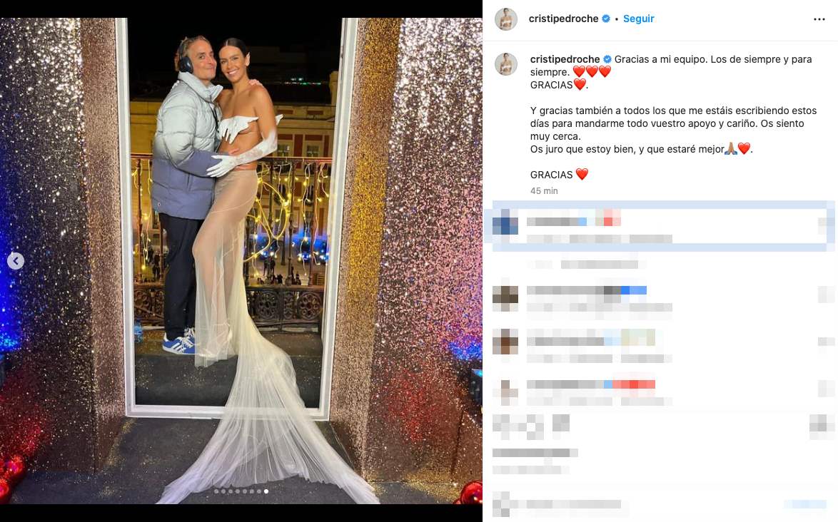 Cristina Pedroche reaparece en Instagram tras los primeros días de embarazo muy agitados