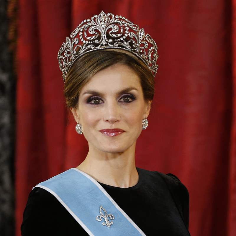 La reina Letizia con tiara