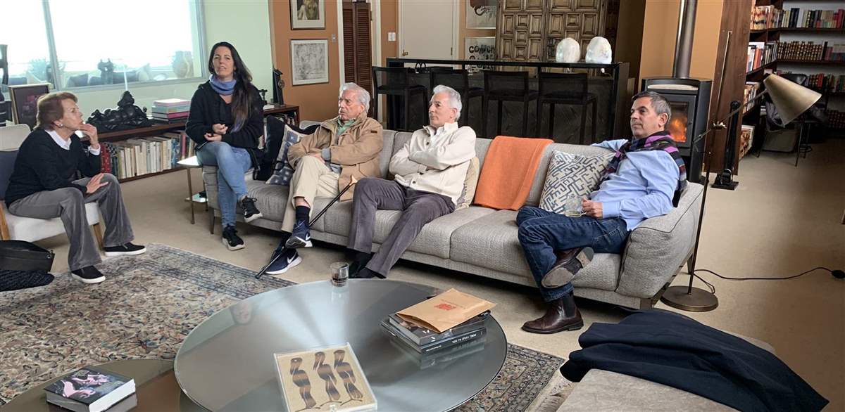 Mario Vargas Llosa, Patricia, Álvaro, Gonzalo y Morgana