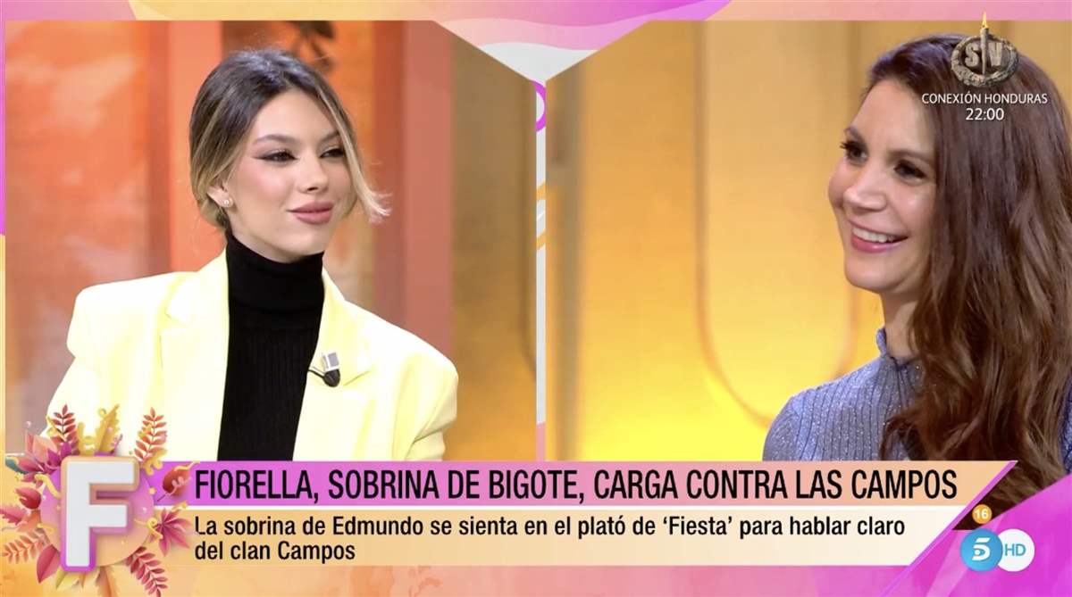 Alejandra Rubio y Fiorella en el plató de 'Fiesta'