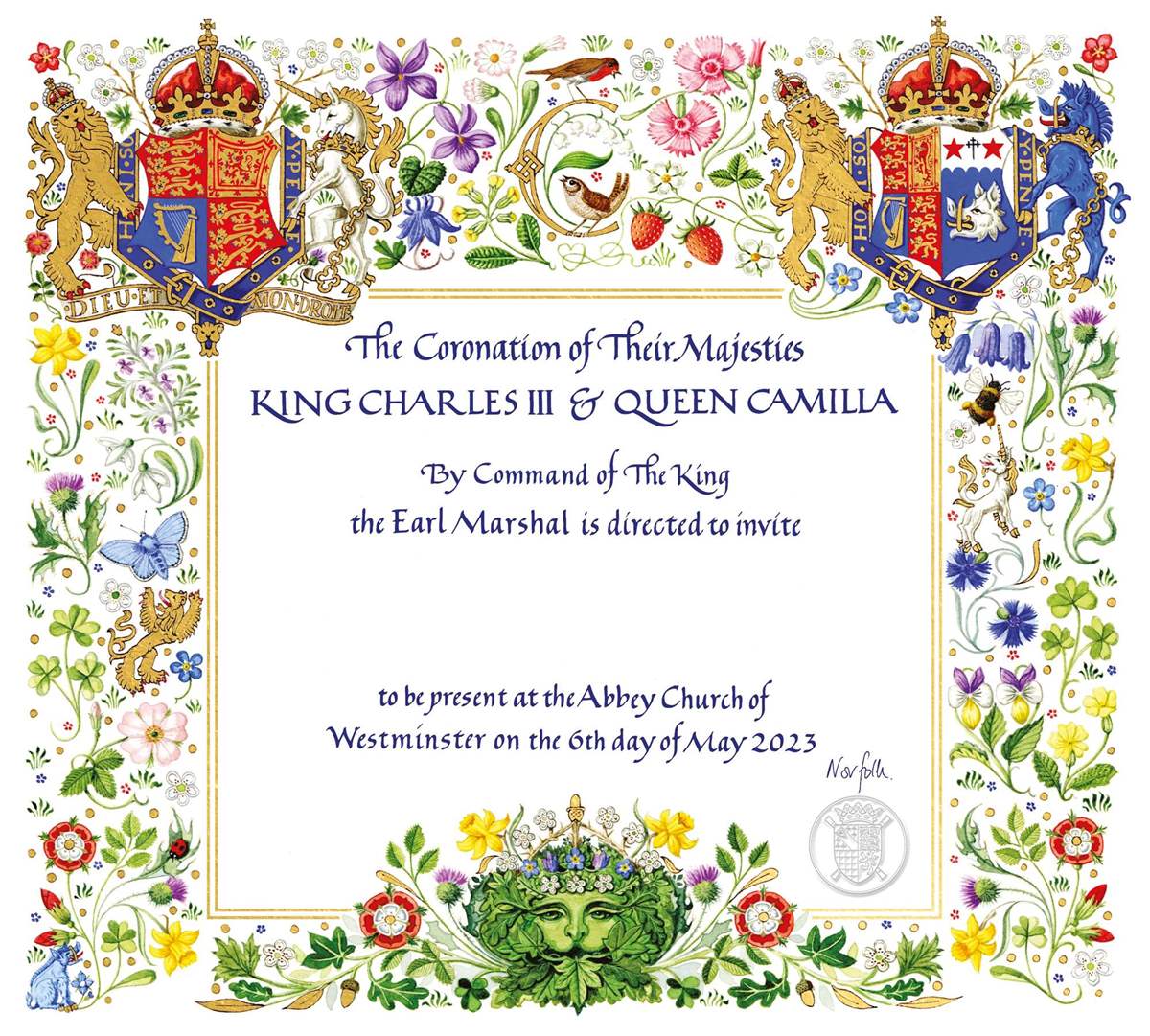 Invitación de la coronación de Carlos III 