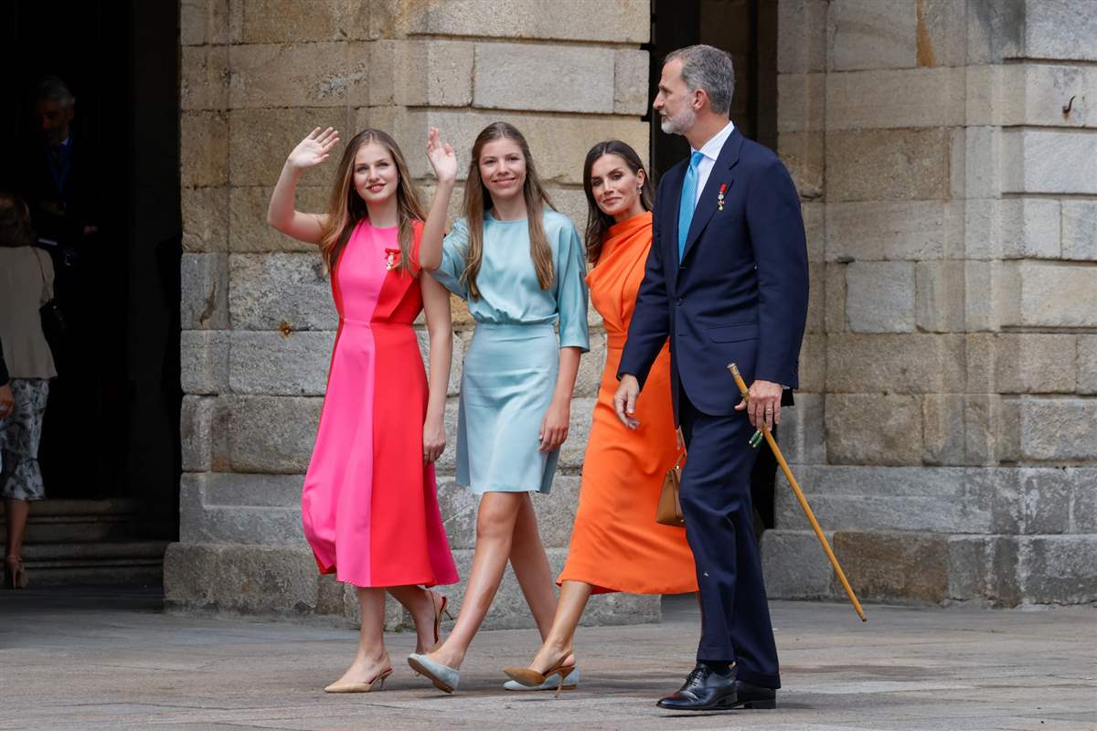 Leonor, Sofía, Letizia y Felipe