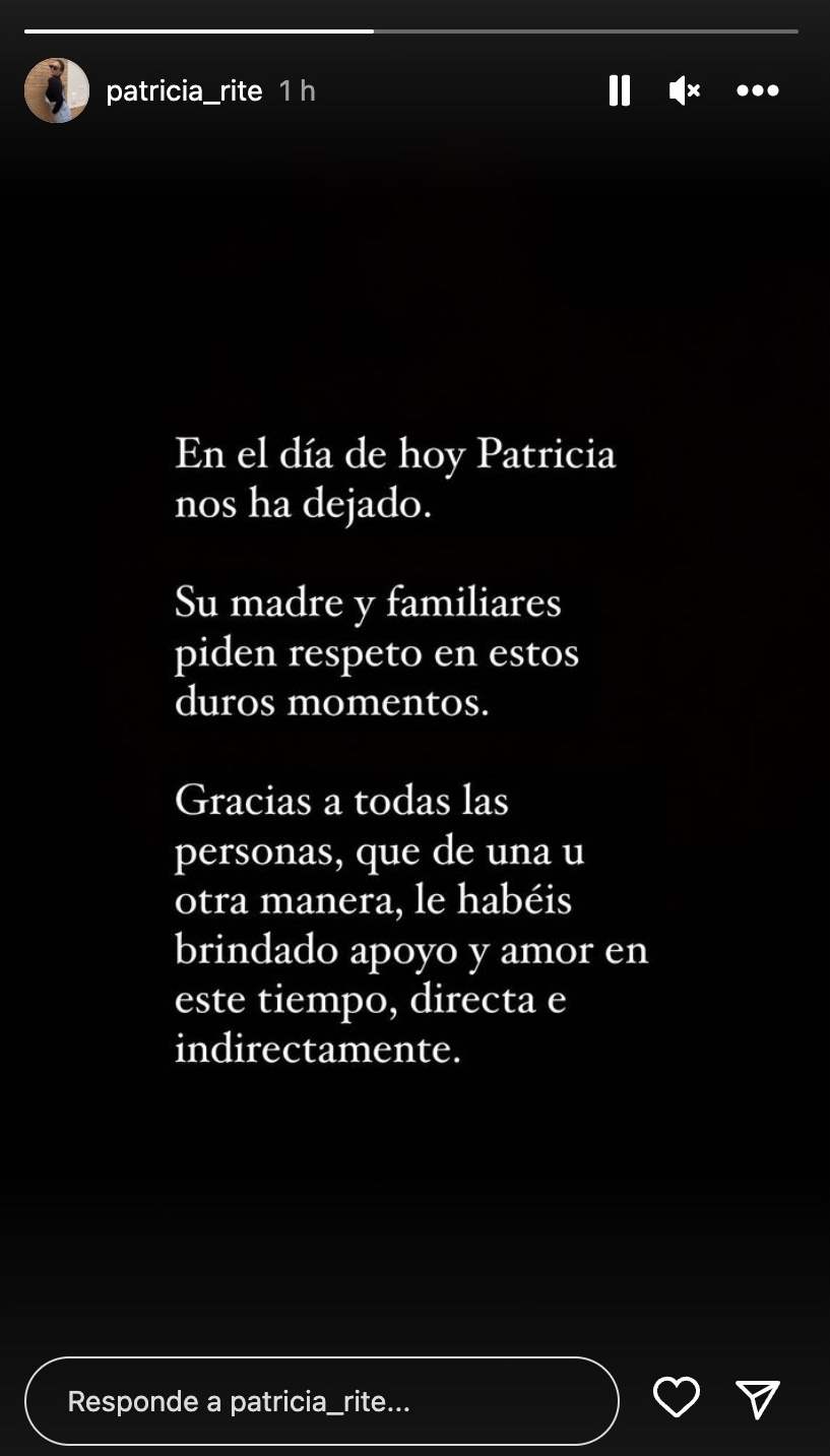 Captura de pantalla Patricia Rite