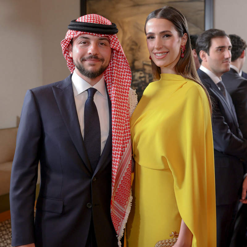 Príncipe Hussein y su prometida Rajwa