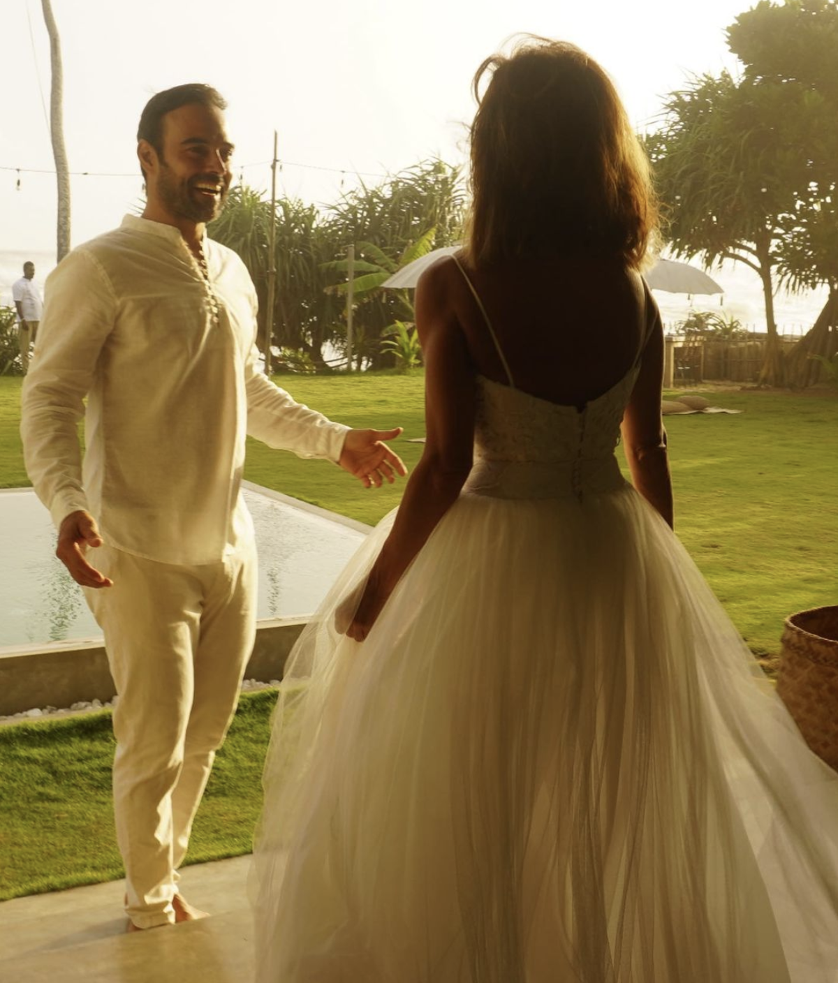 Ricardo y María el día de su boda en Sri Lanka 