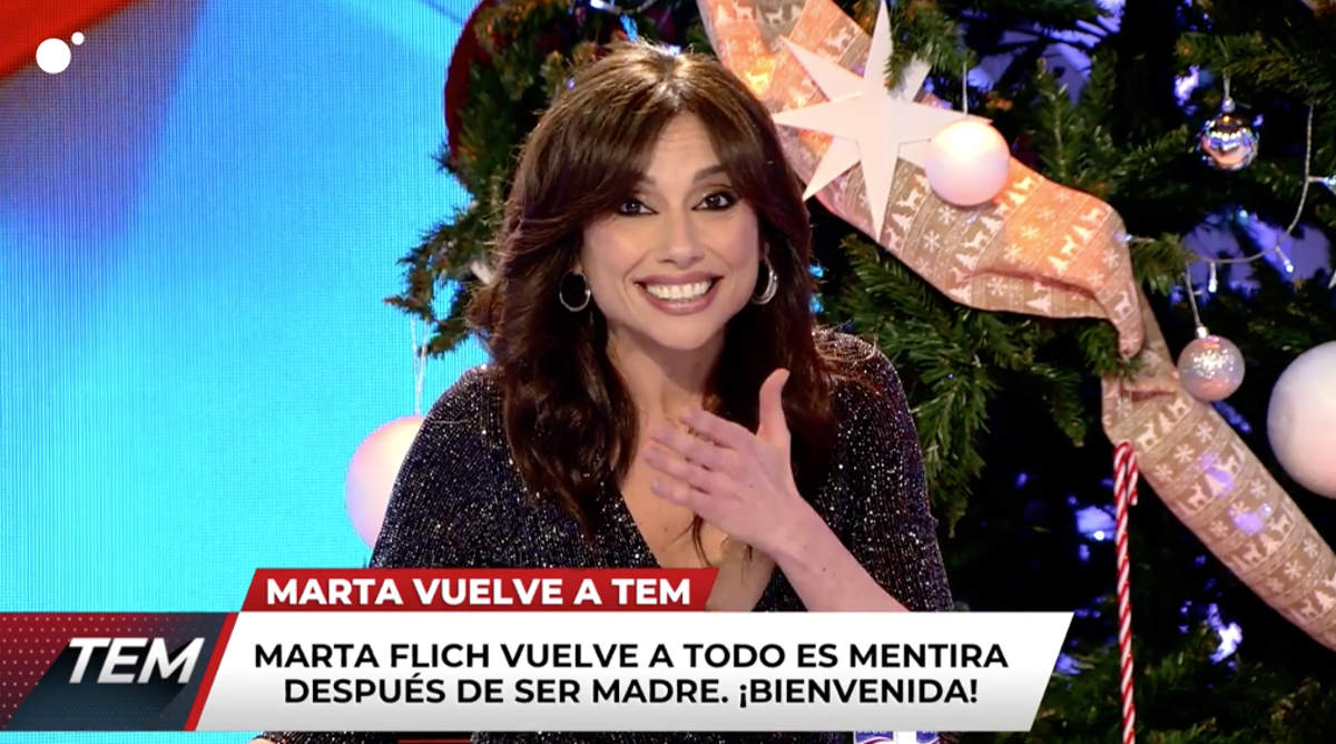 Marta Flich emocionada regresa a Todo es mentira tras ser madre