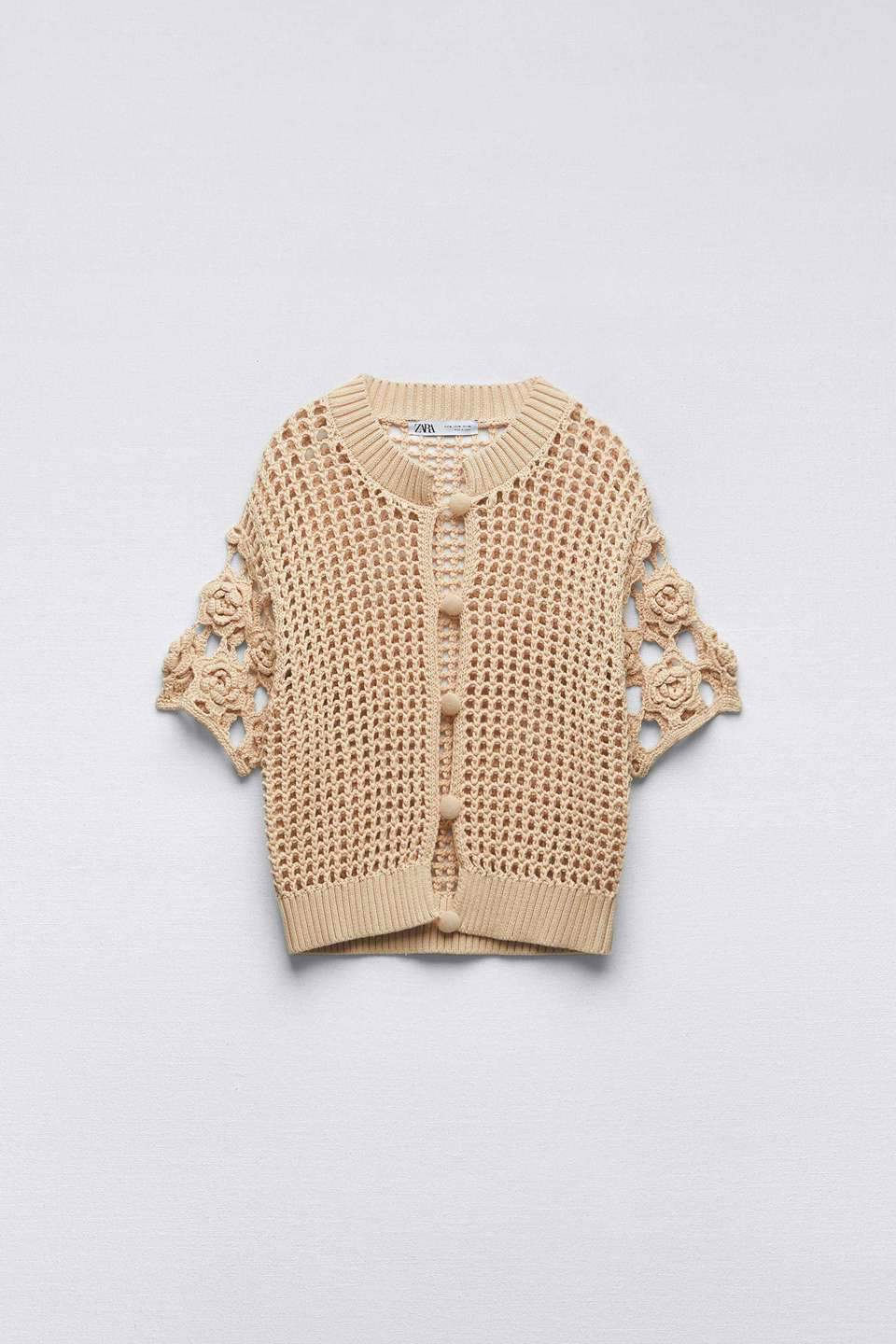 Chaquetita de crochet de Zara: de manguita corta