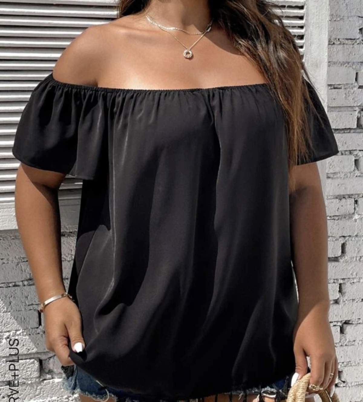 Blusa escote bardot Shein