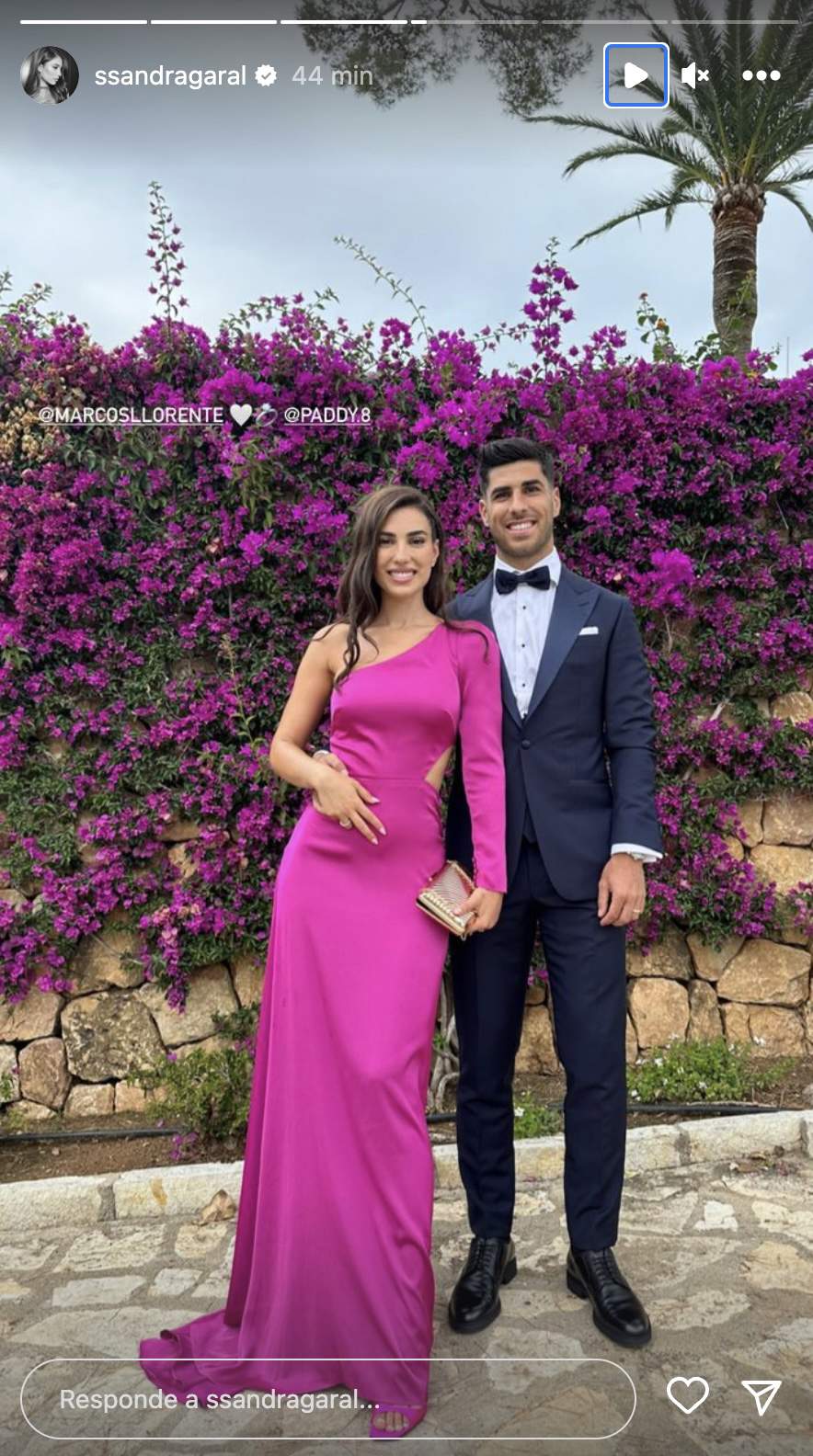 Marco Asensio y Sandra Garal